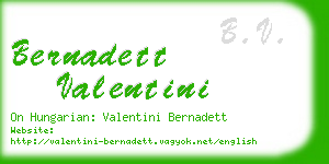 bernadett valentini business card